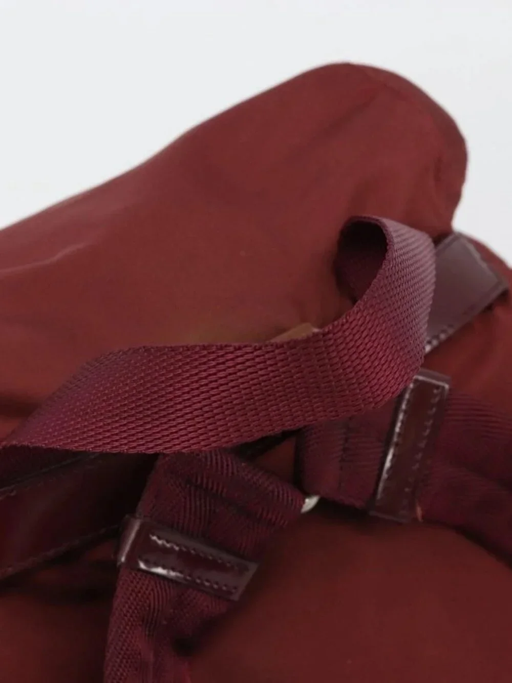 PRADA Backpack Nylon Red Silver Auth ti3983A